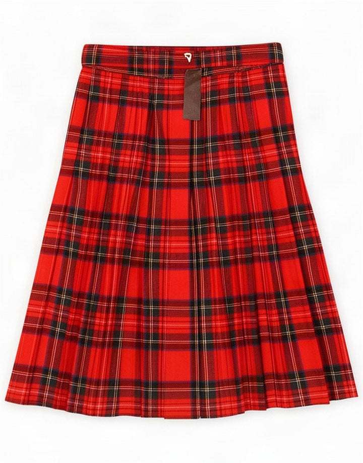 Dondup Gonna a portafoglio da donna media W28 Poliestere scozzese rosso