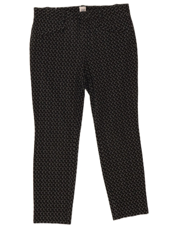 Pantaloni skinny alla caviglia da donna Gap UK 8 piccoli W28 L24 neri geometrici