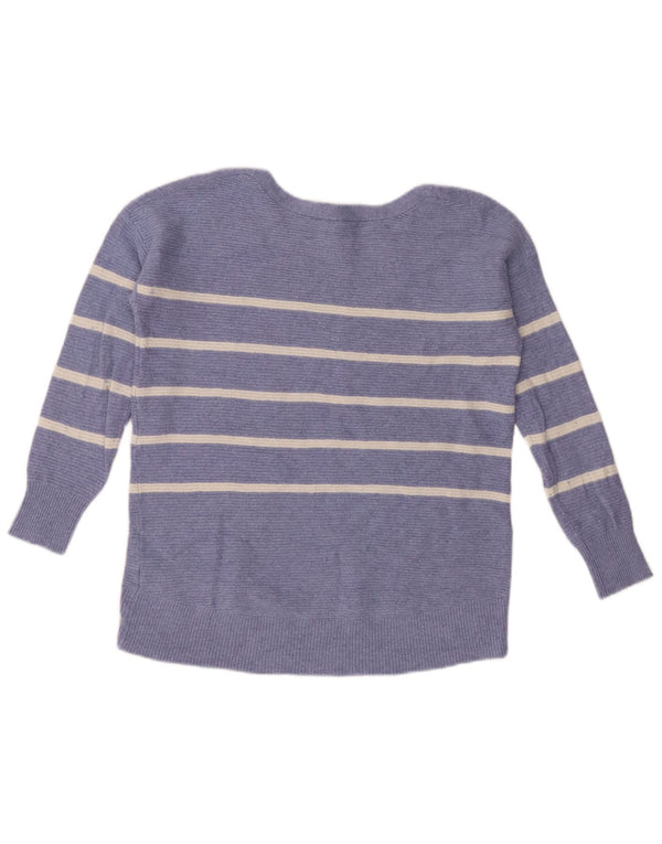 Joules Donna Maglione con scollo a barca Maglione UK 10 Piccola viscosa a righe blu