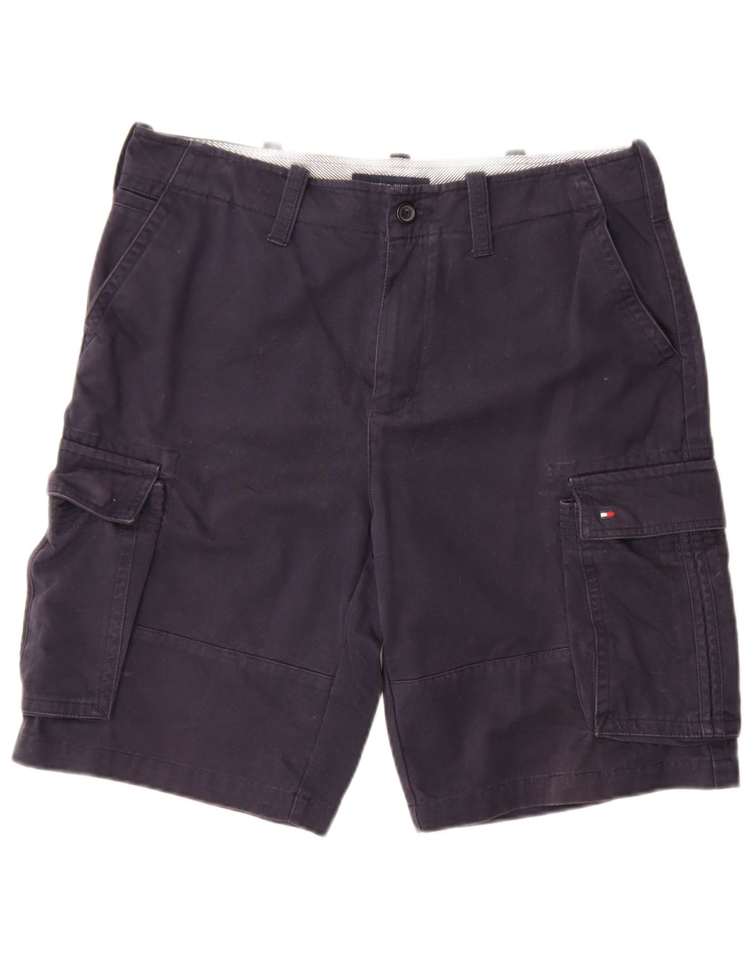 Pantaloncini cargo da uomo Tommy Hilfiger W34 Large in cotone blu navy