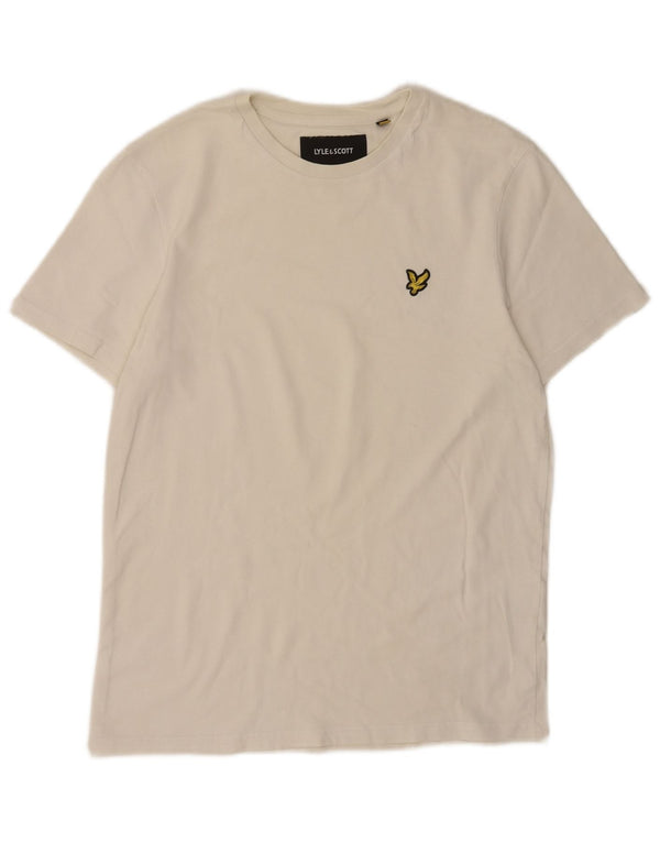 Lyle & Scott Mens T-Shirt Top Small White Cotton