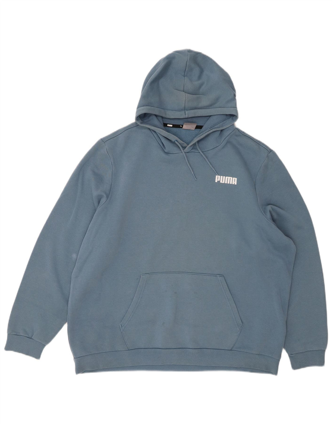 PUMA Mens Hoodie Jumper 2XL Blue Cotton