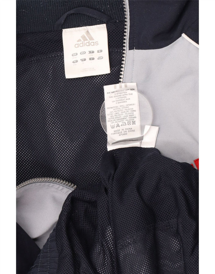 Giacca da tuta da uomo Adidas UK 38/40 Medium Blu Navy Colourblock