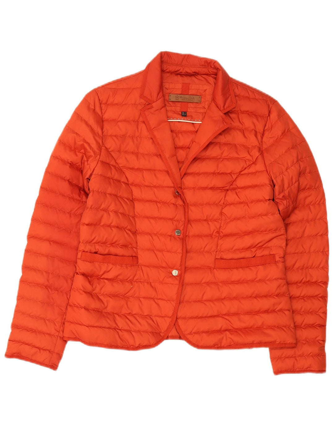 Giacca imbottita da donna Massimo Dutti UK 16 Large Arancione
