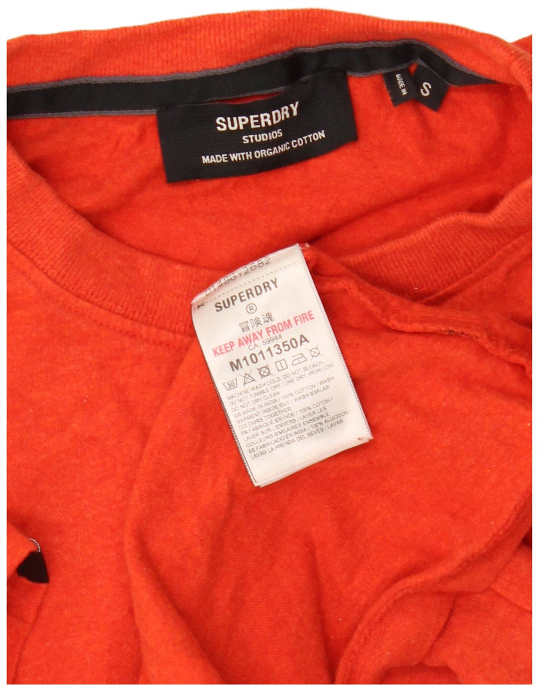 T-shirt da uomo Superdry Top Small in cotone rosso