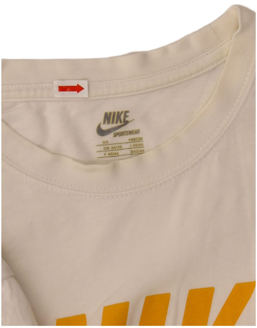 T-shirt grafica da uomo NIKE Top UK 34/35 XS cotone bianco