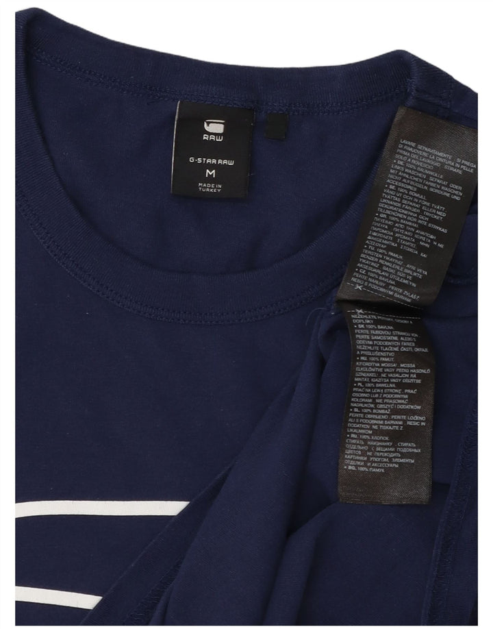 T-shirt grafica da uomo G-Star Top in cotone blu navy medio