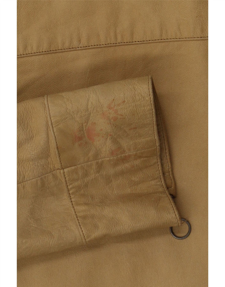 Giacca In Pelle Donna Conbipel IT 42 Pelle Beige Medio