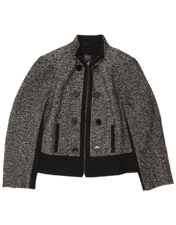 Giubbotto bomber da donna Marks & Spencer UK 14 grande poliestere chiazzato grigio
