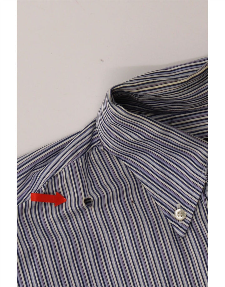 Camicia Etro Uomo Taglia 40 Cotone Rigato Medio Blu