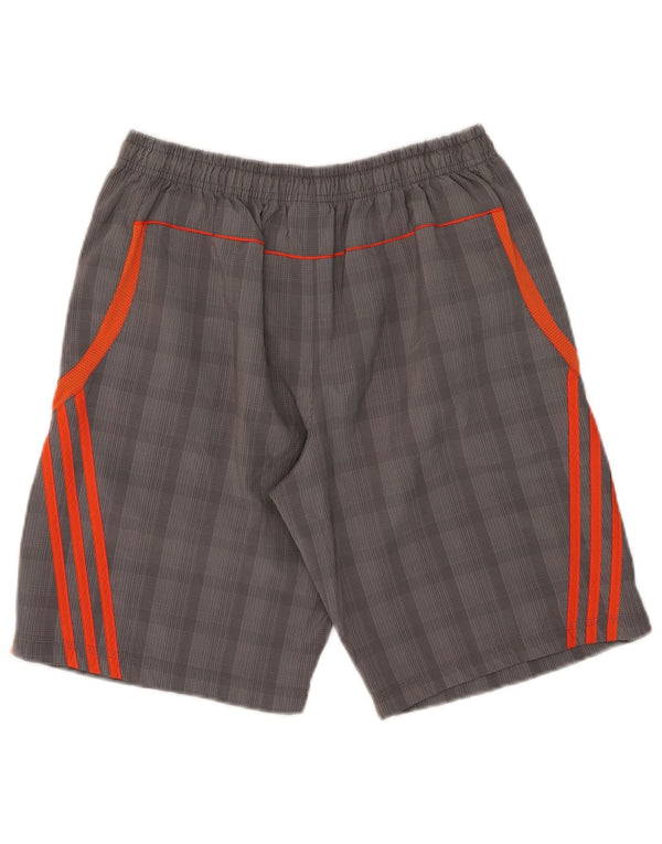 Pantaloncini sportivi Adidas da uomo UK 46/48 XL a quadri grigi