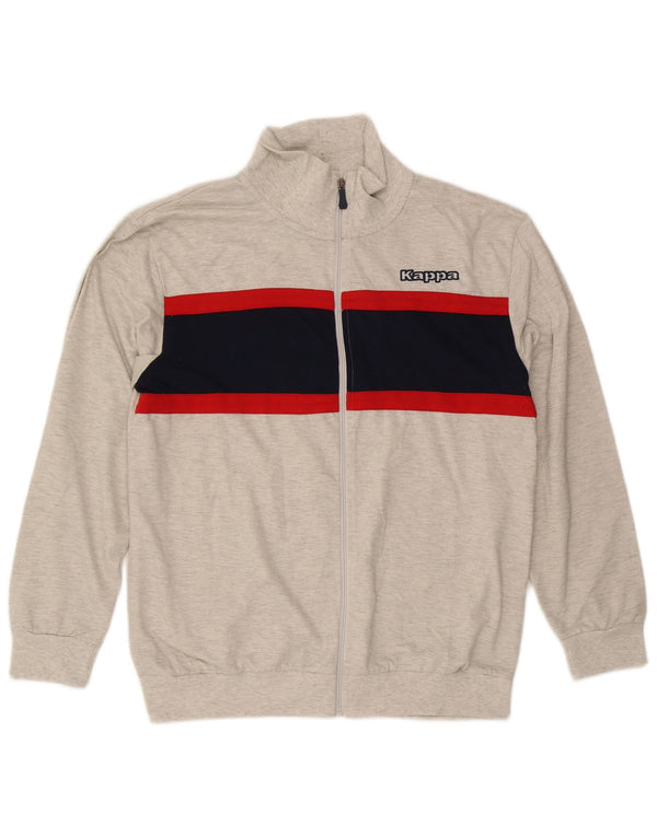 Giacca da tuta da uomo Kappa 2XL Poliestere color block grigio