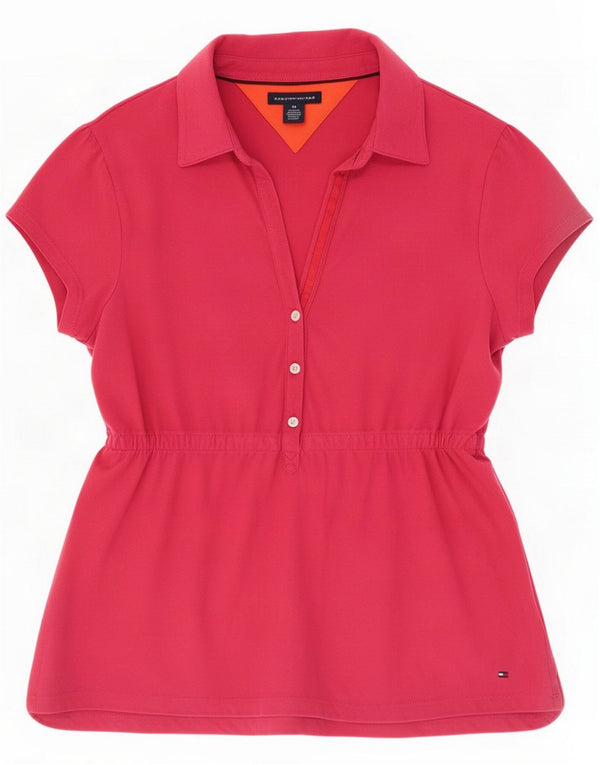 Polo da donna Tommy Hilfiger UK 12 Medium Pink Cotton