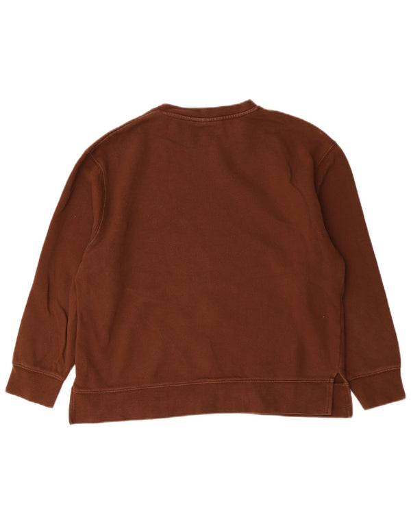 Topshop Felpa da uomo vestibilità ampia maglione piccolo cotone marrone