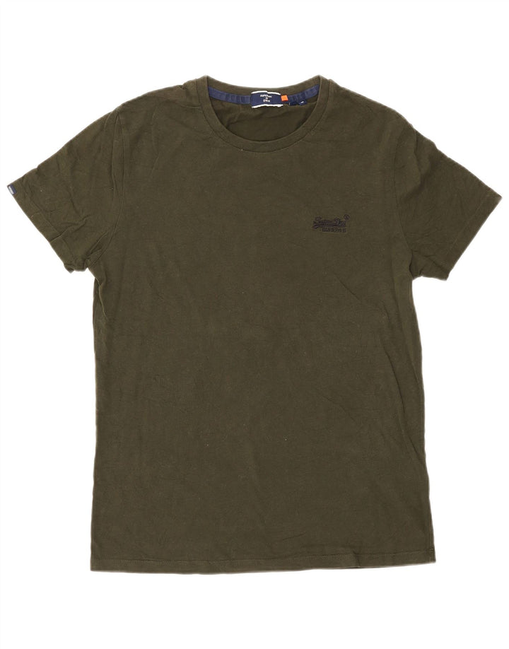 T-shirt da uomo Superdry Top in cotone verde medio