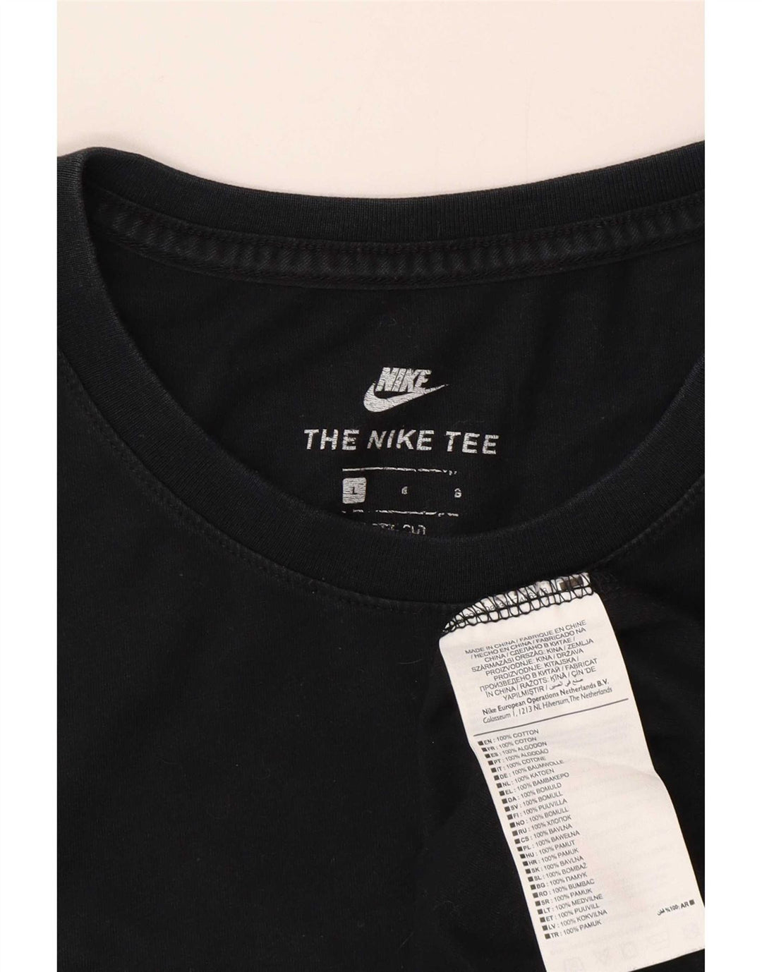 T-shirt grafica da uomo Nike Top grande in cotone nero