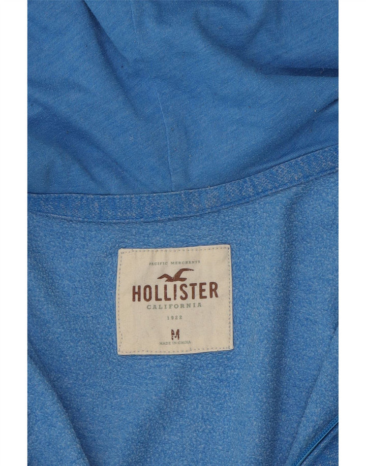 HOLLISTER Mens Zip Hoodie Sweater Medium Blue Cotton Vintage Hollister and Second-Hand Hollister from Messina Hembry 