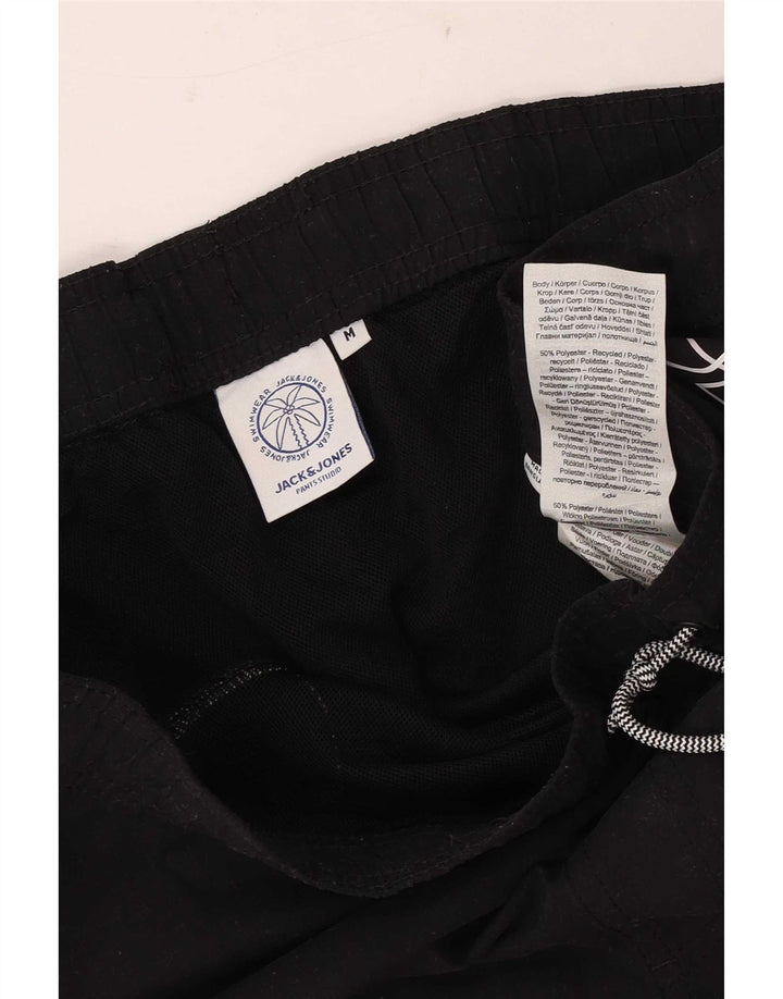 Pantaloncini da bagno grafici da uomo Jack & Jones medio poliestere nero