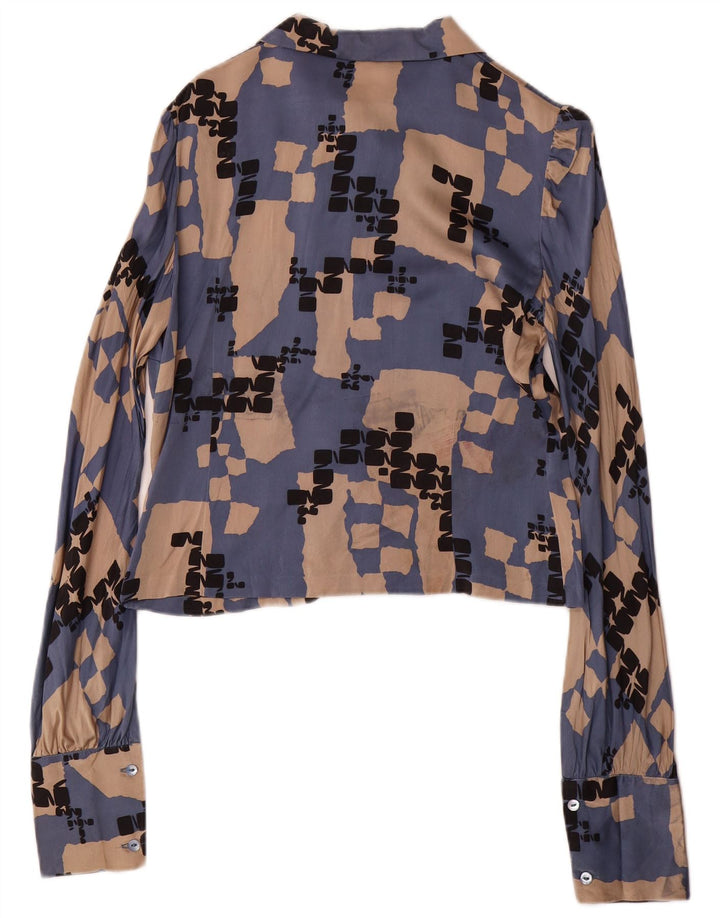 Set gonna 2 pezzi da donna LES COPAINS IT 42 medio W28 seta geometrica blu