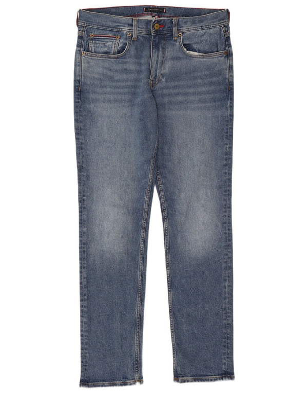 Jeans dritti Denton da uomo Tommy Hilfiger W32 L30 cotone blu
