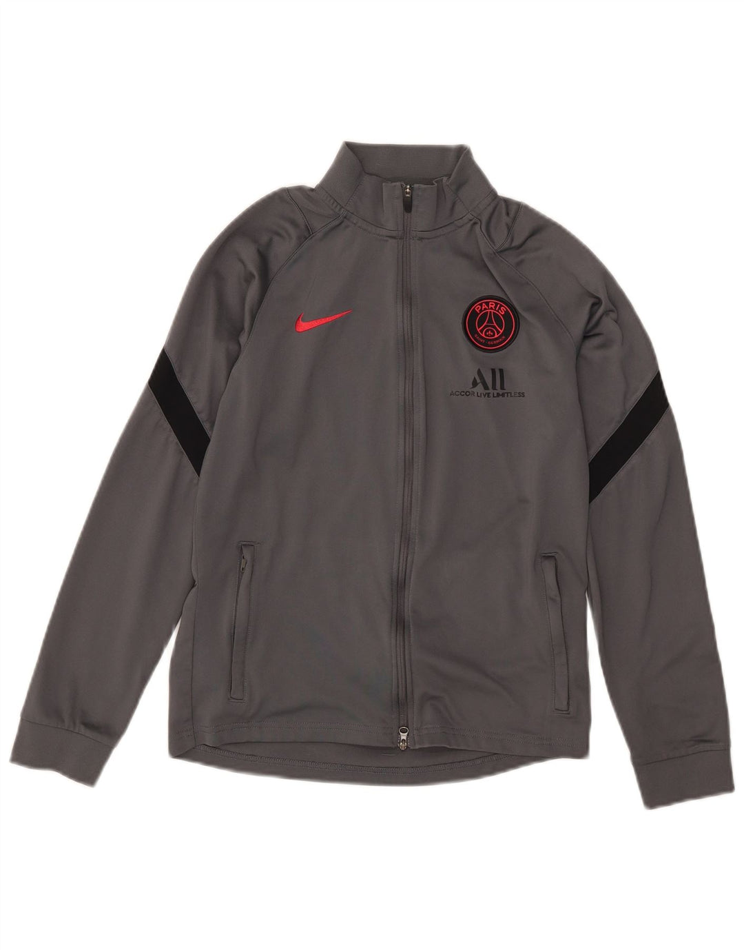 Giacca da tuta da ragazzo Nike Paris Saint-Germain 12-13 anni, grande, grigia