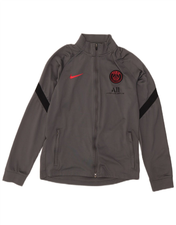 Giacca da tuta da ragazzo Nike Paris Saint-Germain 12-13 anni, grande, grigia