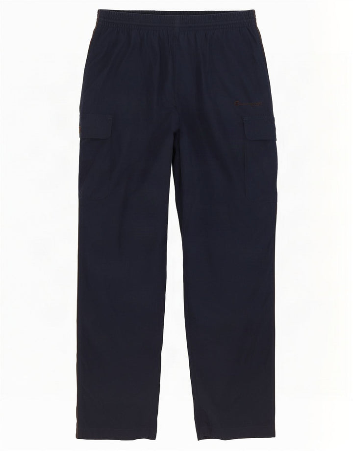 Pantaloni da tuta cargo da uomo Champion grandi in poliestere blu navy
