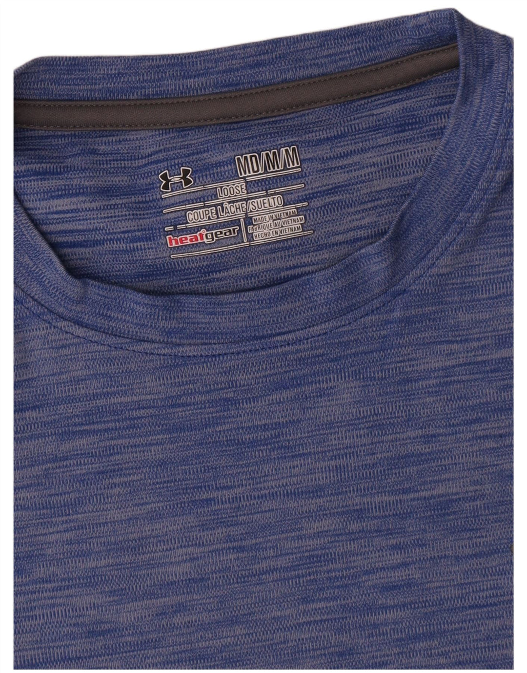 Maglietta Under Armour da uomo Heat Gear Top in poliestere chiazzato blu medio