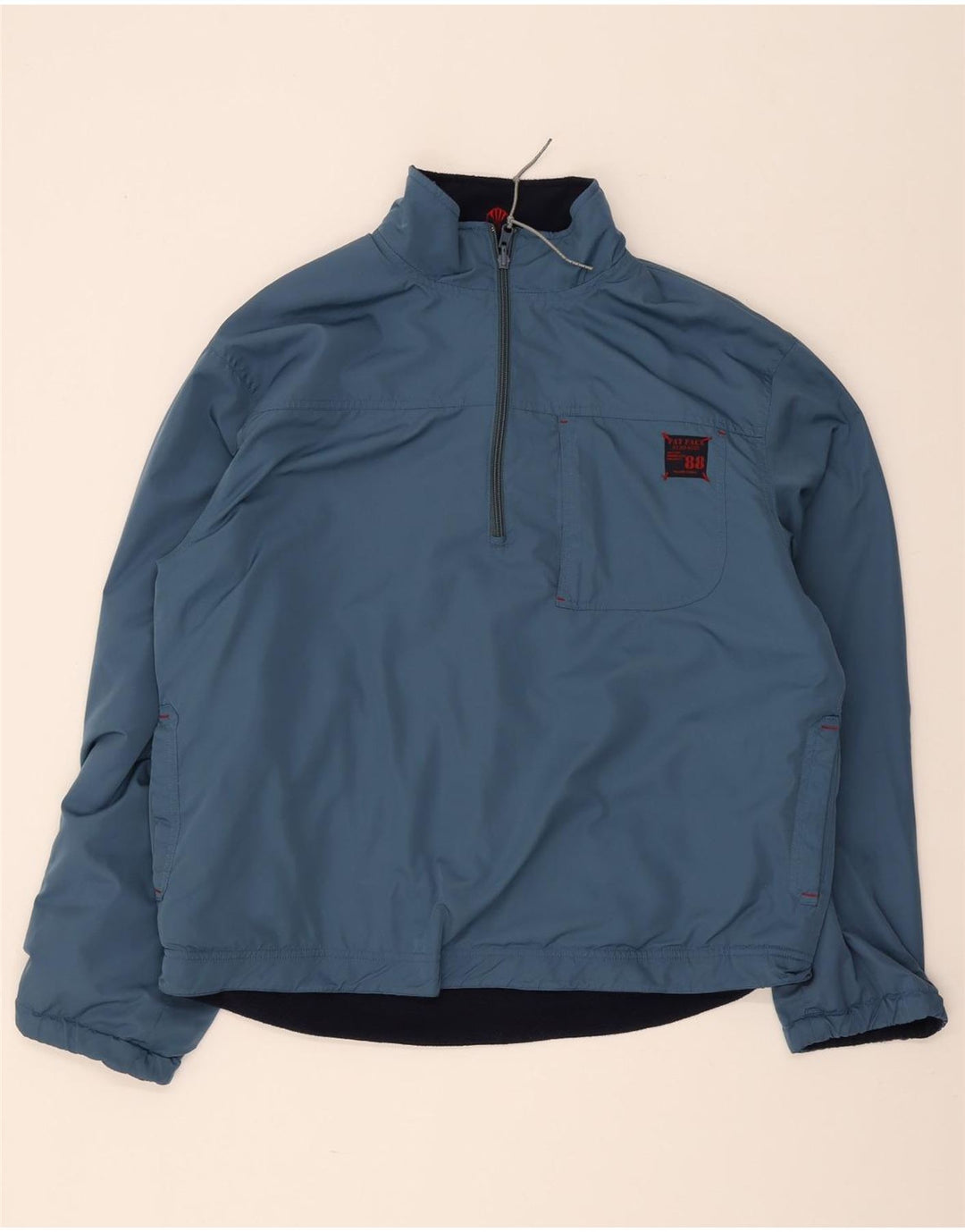 Maglione in pile reversibile da uomo con zip e collo Fat Face medio poliestere blu navy