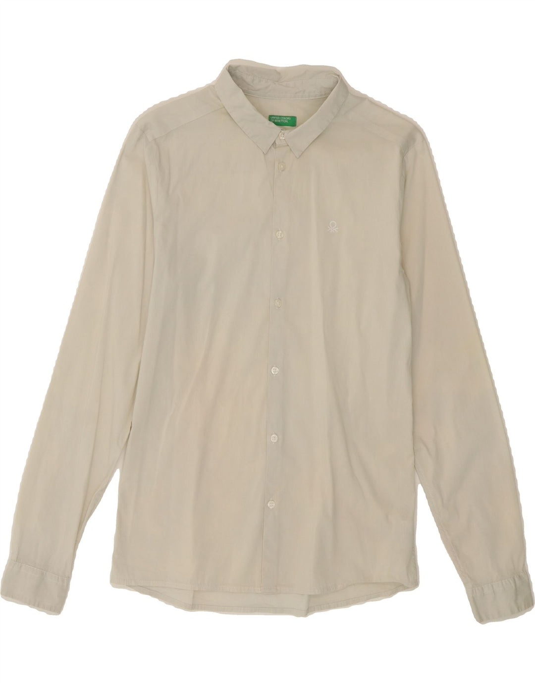 BENETTON Boys Shirt 13-14 Years 3XL White Cotton Vintage Benetton and Second-Hand Benetton from Messina Hembry 