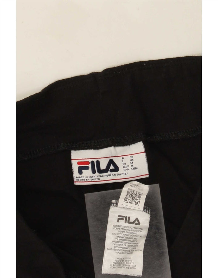 Leggings corti con grafica da donna Fila UK 12 cotone nero medio