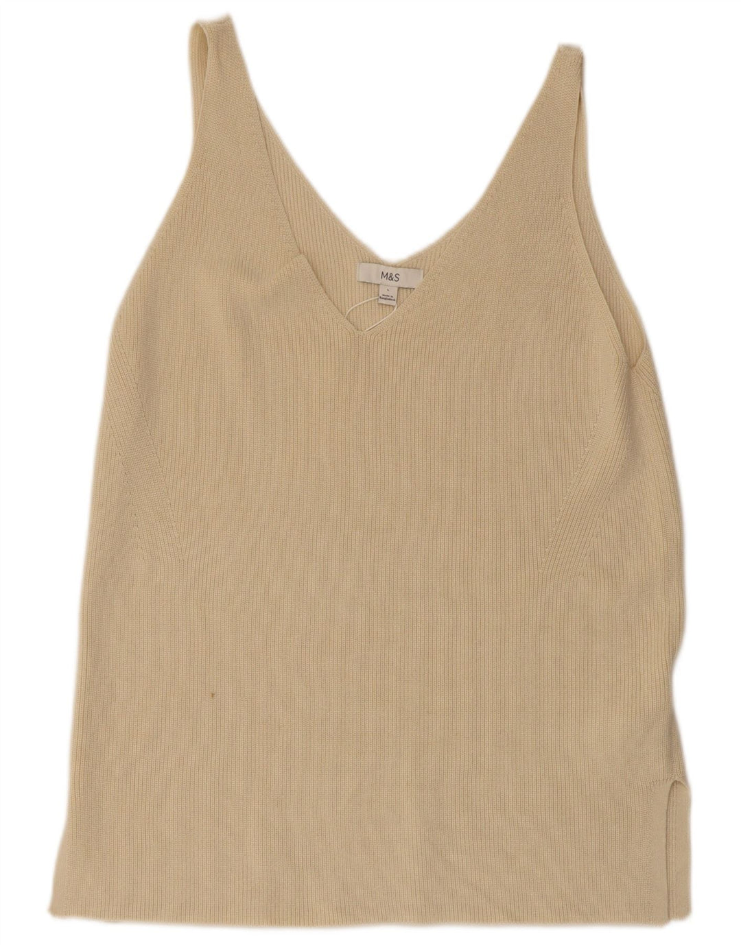 Canotta da donna Marks & Spencer UK 14 grande cotone beige