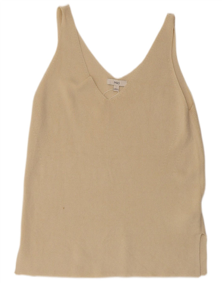 Canotta da donna Marks & Spencer UK 14 grande cotone beige