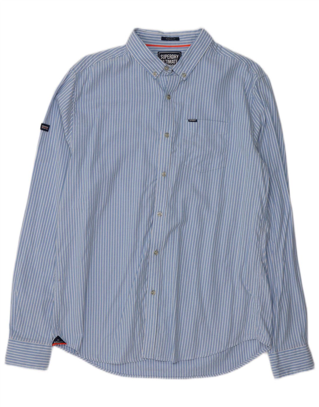 Camicia da uomo vestibilità regolare SUPERDRY XL blu gessato