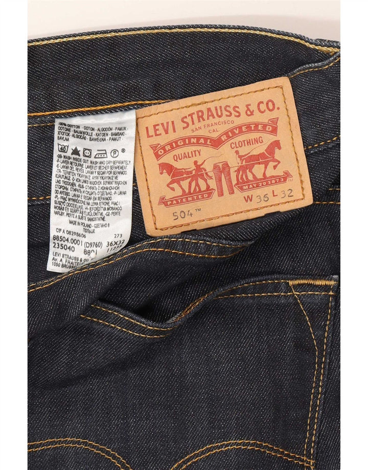Levi's Uomo 504 Jeans dritti W36 L32 Cotone blu navy