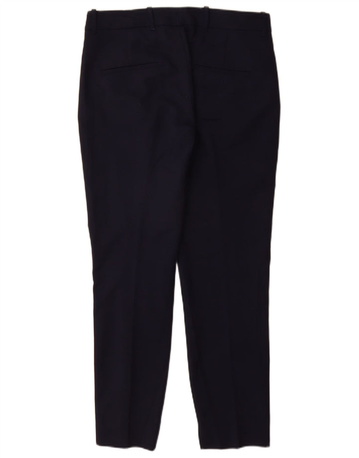 Pantaloni da abito slim da donna Zara medi W28 L29 cotone blu navy