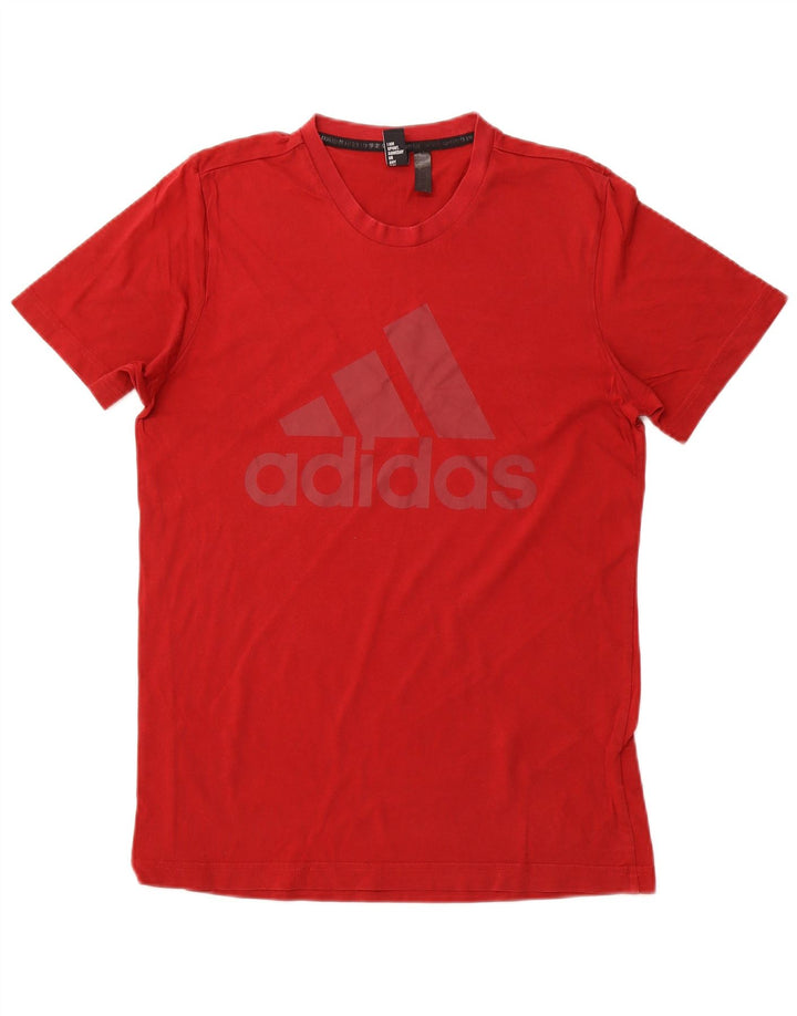 T-shirt grafica da uomo ADIDAS Top rosso medio in cotone