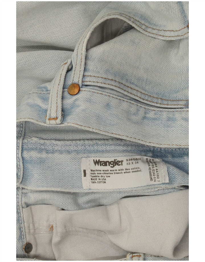 Jeans dritti da uomo Wrangler W33 L34 cotone blu
