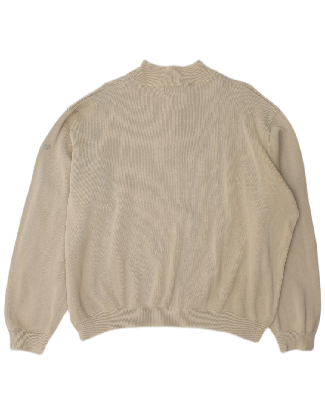 Maglione maglione con zip da uomo Marks & Spencer 2XL cotone beige