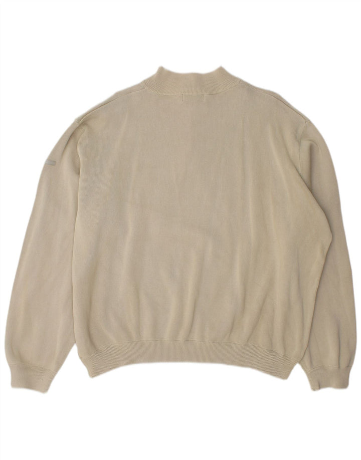 Maglione maglione con zip da uomo Marks & Spencer 2XL cotone beige
