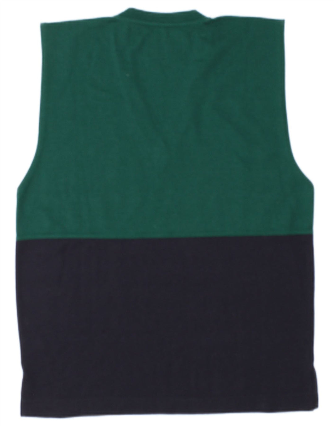 Club Voltaire Canottiera da uomo Canotta in lana color block verde medio