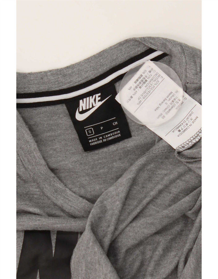 T-shirt grafica da uomo Nike Top in poliestere chiazzato grigio piccolo
