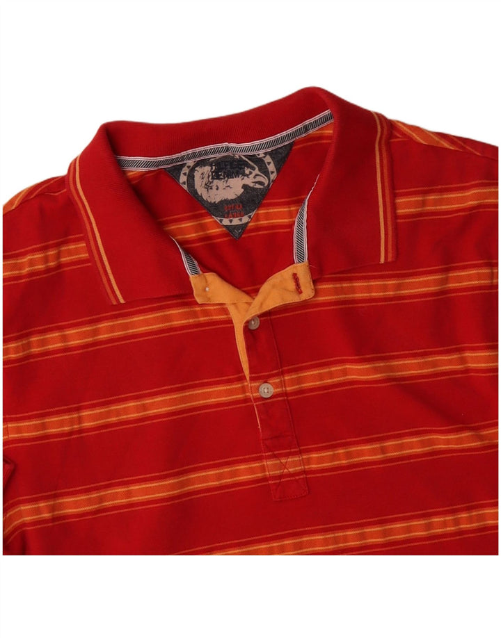 TOMMY HILFIGER Polo da uomo in cotone a righe rosse grandi