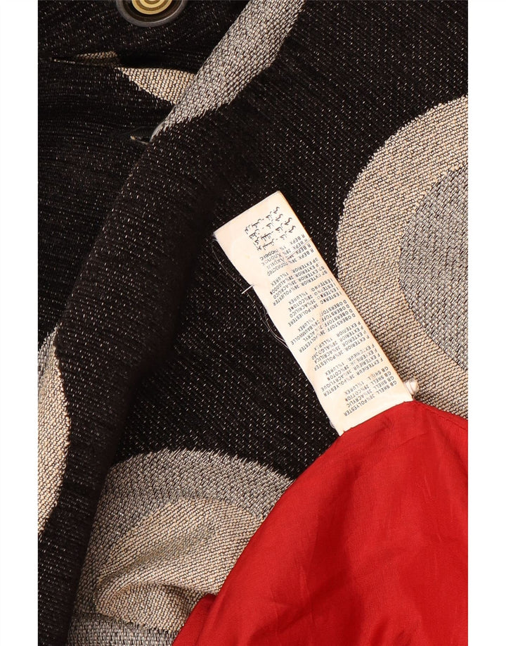 Cappotto da donna Desigual EU 38 Poliestere geometrico nero medio