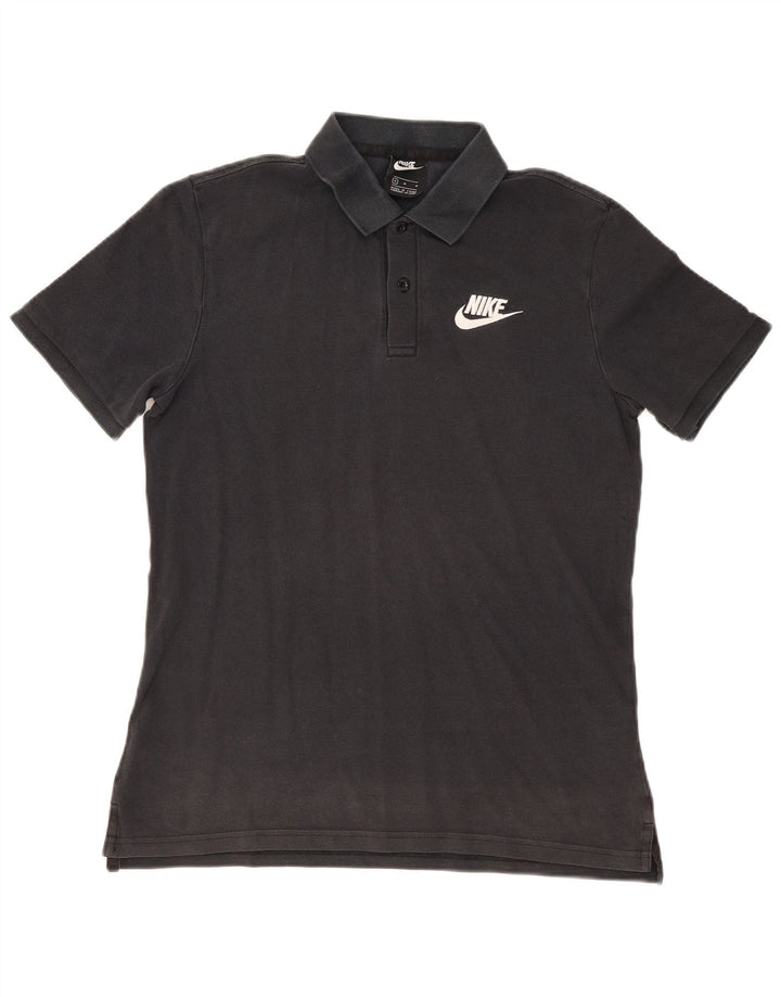 Polo Nike da uomo in cotone nero medio