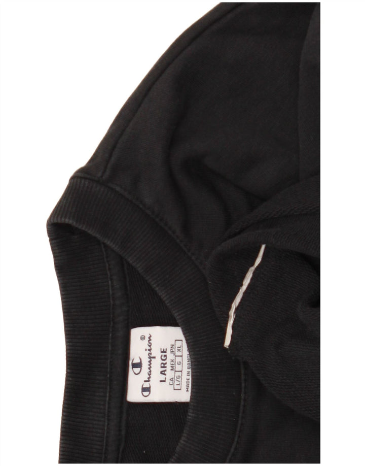 Felpa corta da donna con grafica Champion Champion UK 16 grande nera