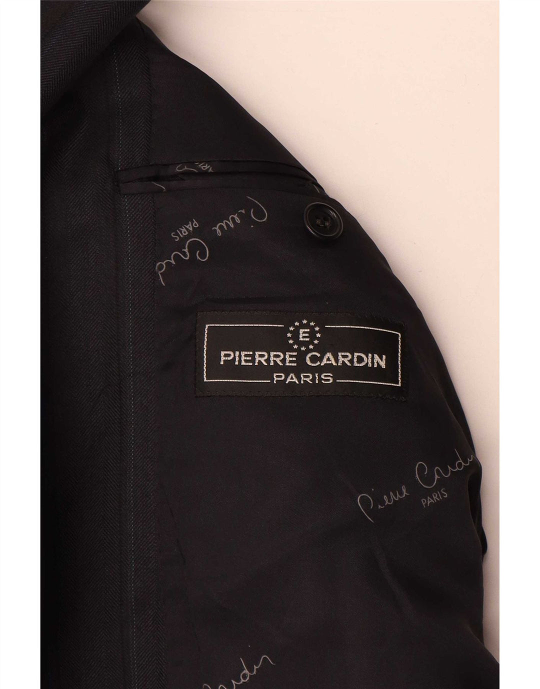 Giacca blazer da uomo a 2 bottoni Pierre Cardin UK 38 grigio medio a righe