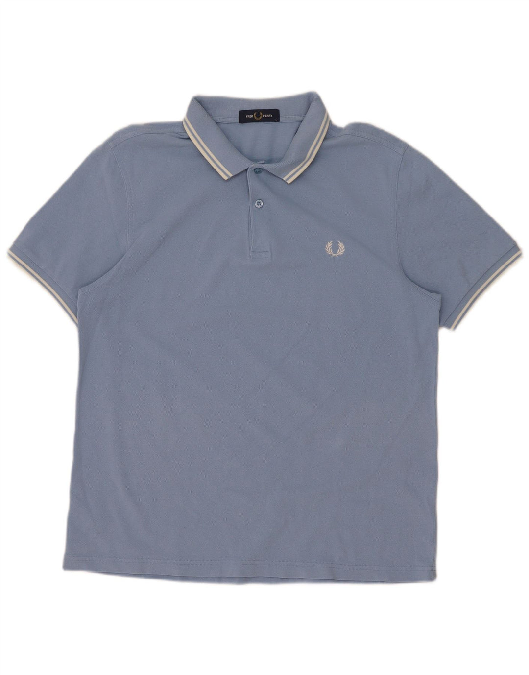 Polo da uomo Fred Perry in cotone a righe grandi blu