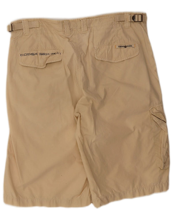 Pantaloncini cargo da uomo Think Pink IT 50 Large W34 Cotone beige
