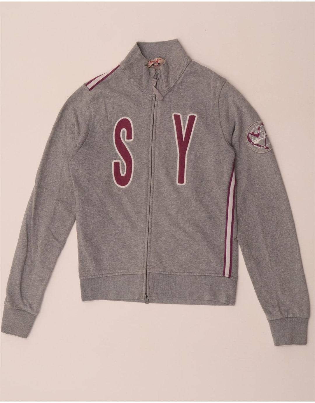 Giacca da ginnastica da donna con grafica Sweet Years UK 12 Cotone grigio medio